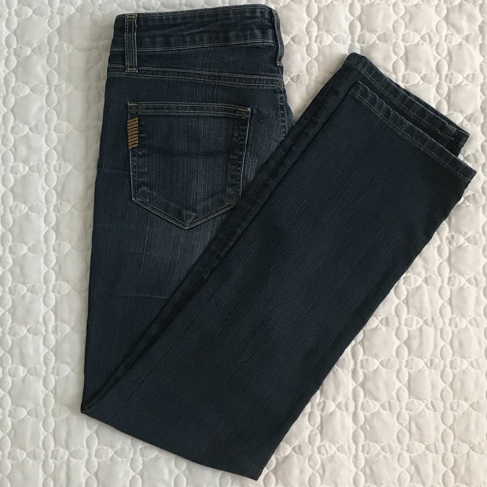Paige Skyline Straight Medium Wash Jeans